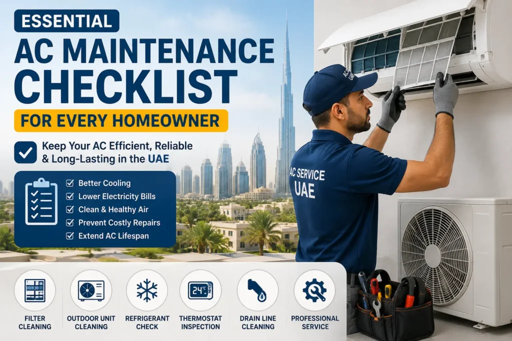 Essential AC Maintenance Checklist for Every Homeowner in the UAE